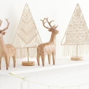 Christmas tree nwt macrame beige Christmas tree decor decorations boho Bohemian